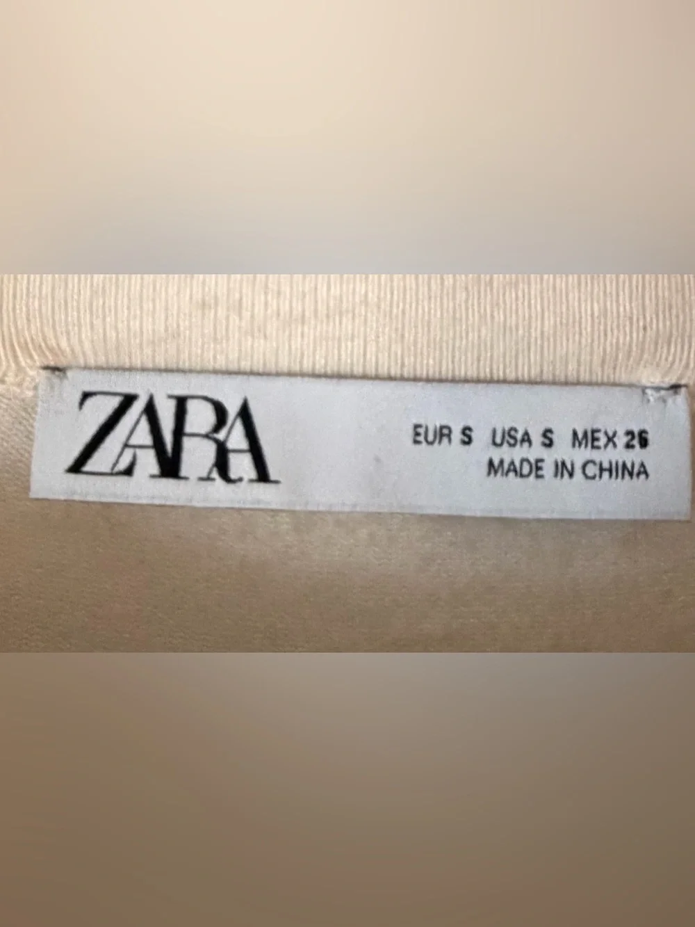 Zara White Crewneck Sweater with Black Stripes